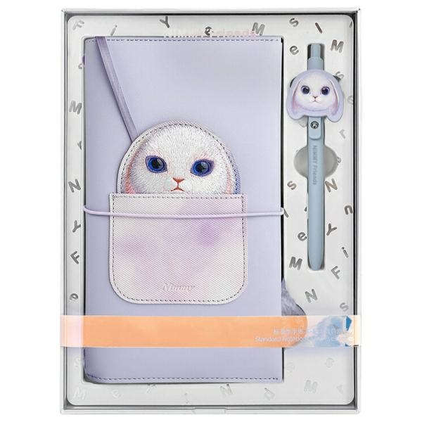 Nimmy 2in1 Set notebook + pen purple Big Eyed Pet 2.0 Rabbit