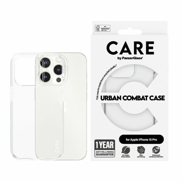 CARE by PanzerGlass Urban Combat Case for iPhone 15 Pro 6.1" transparent 1422