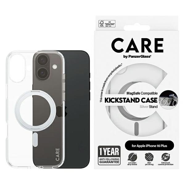 CARE by PanzerGlass Feature KickstandCase iPhone 16 Plus 6.7" silver MagSafe 1327