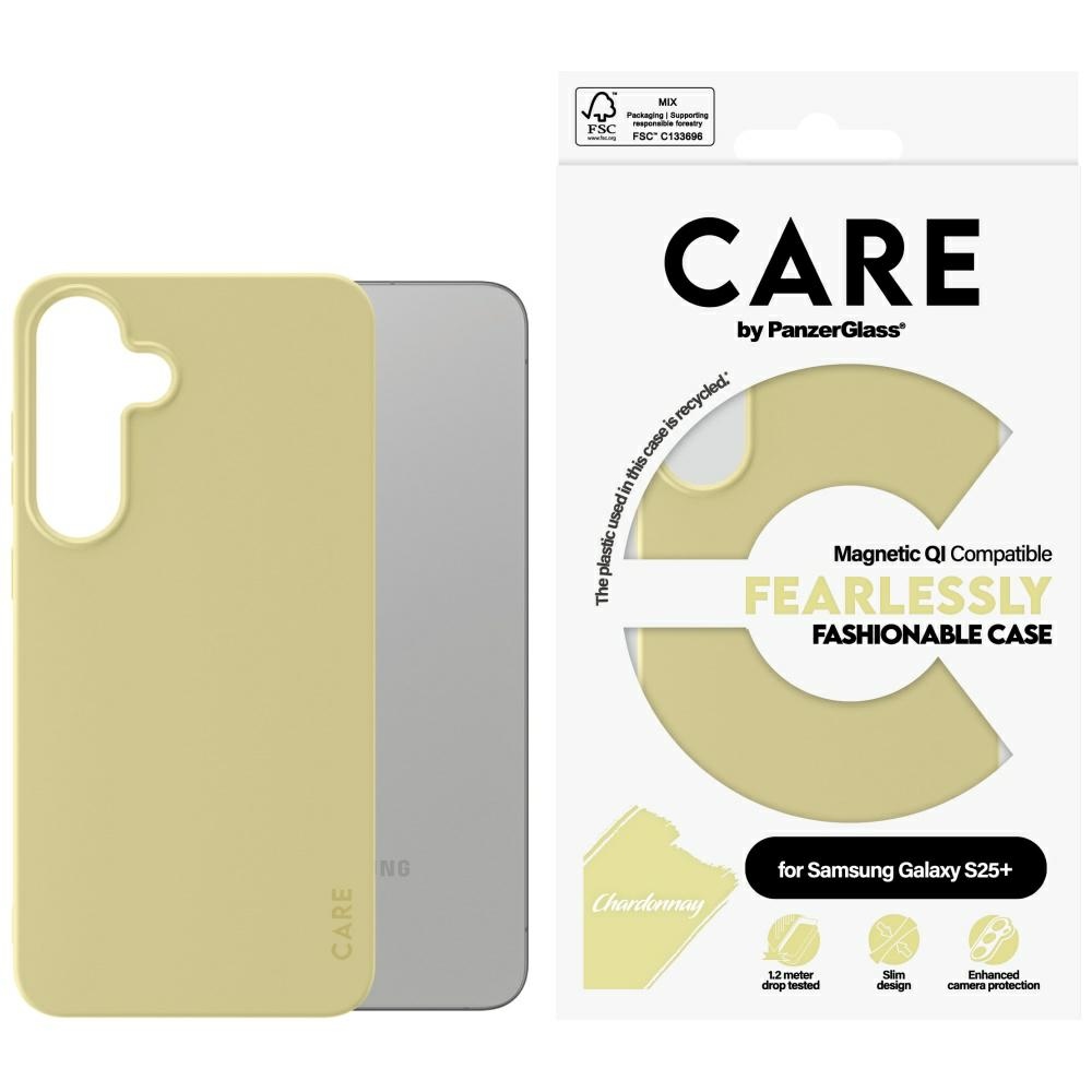 CARE by PanzerGlass Fashion QI case for Samsung Galaxy S25+ chardonnay