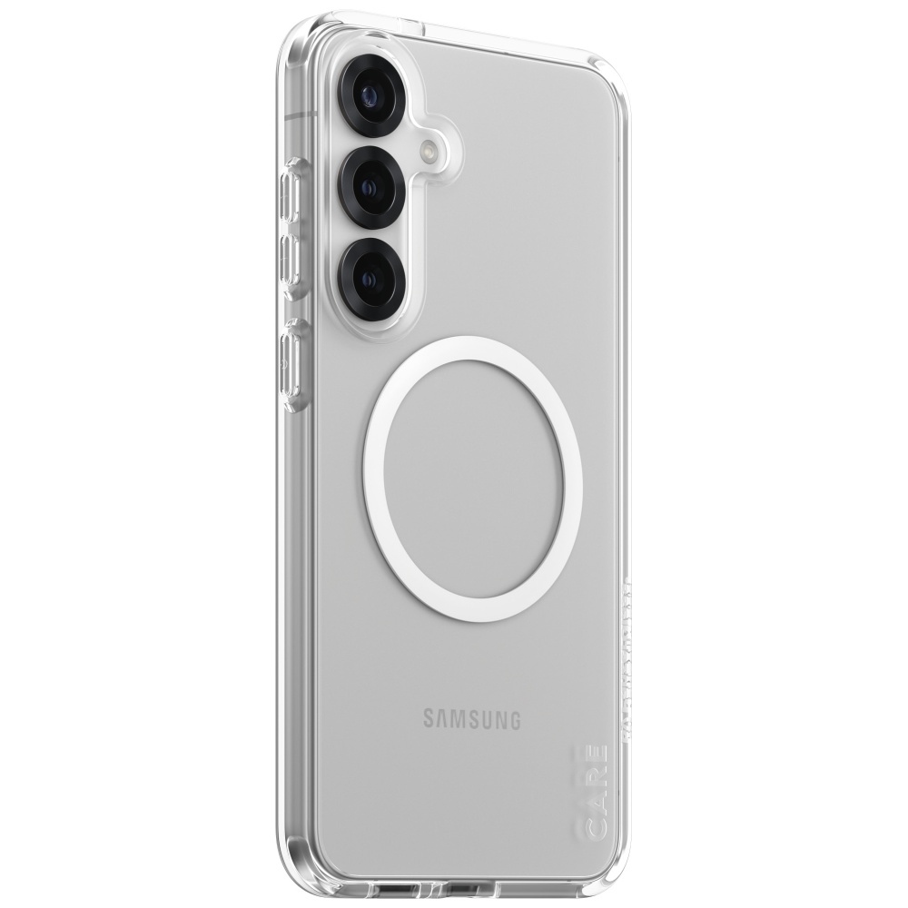 CARE by PanzerGlass Flagship Urban Combat White QI Case for Samsung Galaxy S25+ Transparent - Image 2
