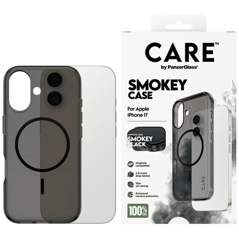 CARE by PanzerGlass Flagship Urban Explorer case in Black MagSafe for iPhone 17 smoke