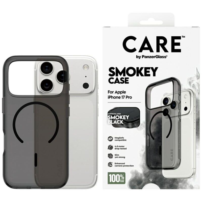 CARE by PanzerGlass Flagship Urban Explorer case in Black MagSafe for iPhone 17 Pro smoke