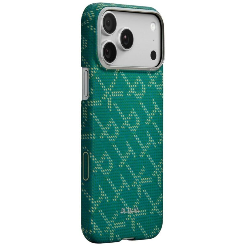 Case PITAKA Ultra-Slim Monogram MagSafe for iPhone 17 Pro Max gold green