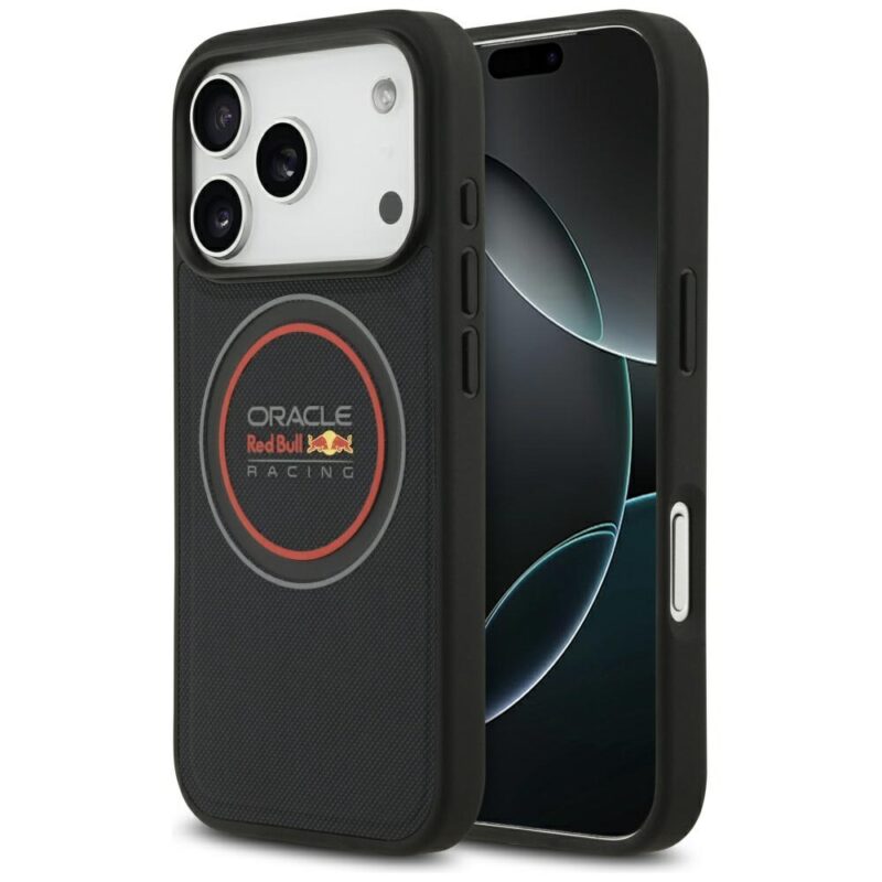 Red Bull Meshed Logo And Red Ring MagSafe Case for iPhone 17 Pro Navy Blue