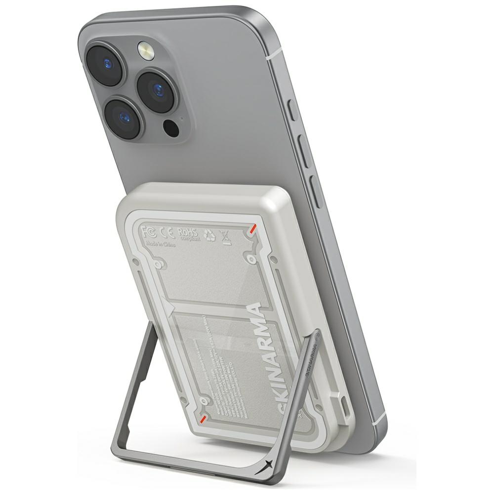 Powerbank Skinarma Nexus Mecha Magnetic Kick-Stand 5000mAh 20W PD USB-C MagSafe grey - Image 3