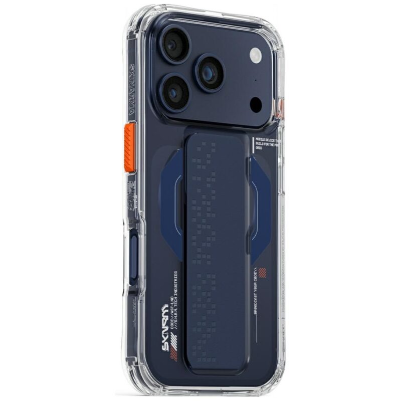 Case Skinarma Haxa for iPhone 17 Pro Magnetic Charging + Grip Stand blue - Image 2