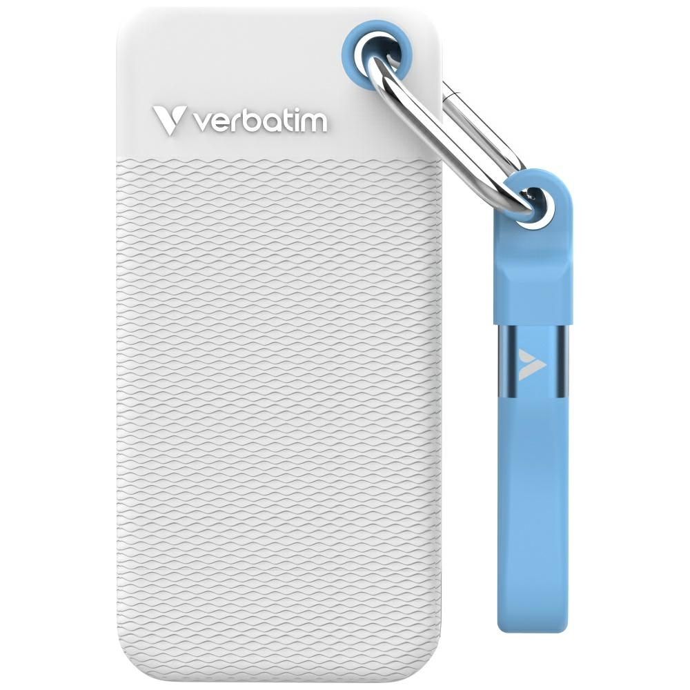 External Drive Verbatim Pocket SSD 1TB USB-C 3.2 gen.2 white-light blue 32320