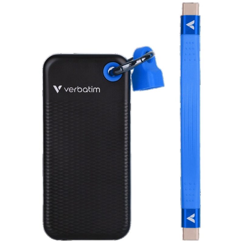 External Drive Verbatim Pocket SSD 512GB - keychain with USB-C cable 3.2 gen.2 black blue 32283 - Image 3