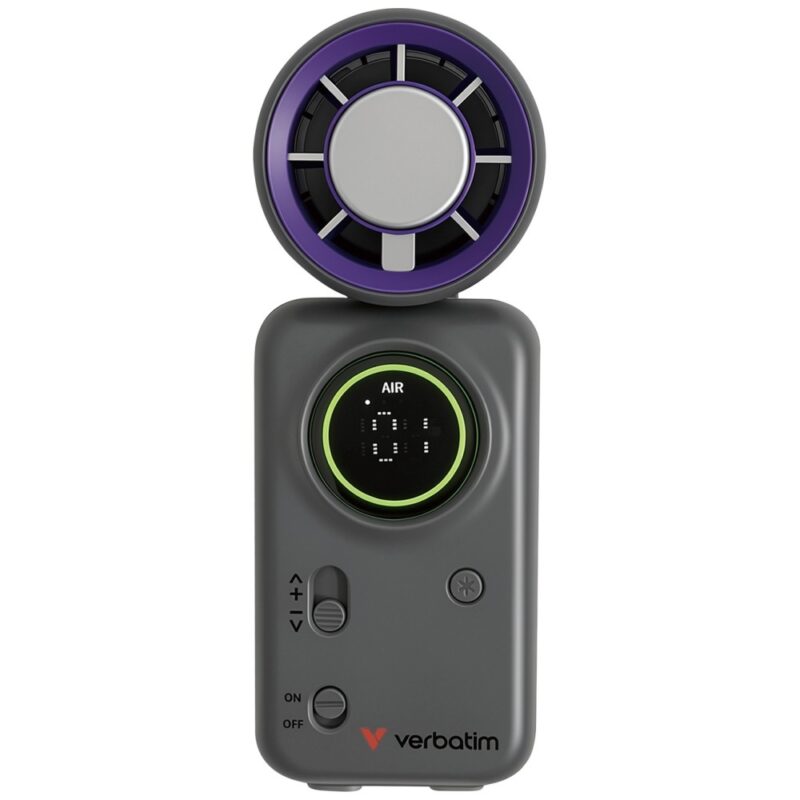 Handheld fan Verbatim Cool `n` Go Ice Touch Mini purple grey 32347 - Image 3