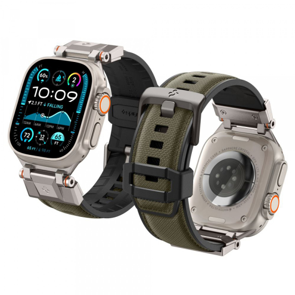 DuraPro Armor Strap Spigen for Apple Watch 49mm / 46mm / 45mm / 44mm / 42mm Series, Military Green AMP09102 - Image 4