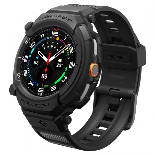 Rugged Armor Pro Case Spigen for Samsung Galaxy Watch8 Classic, Matte Black ACS10013