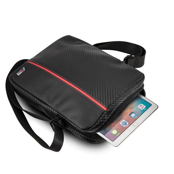 BMW BMTB8CAPRBK Tablet Bag 8" black Carbon / Red Stripe - Image 4