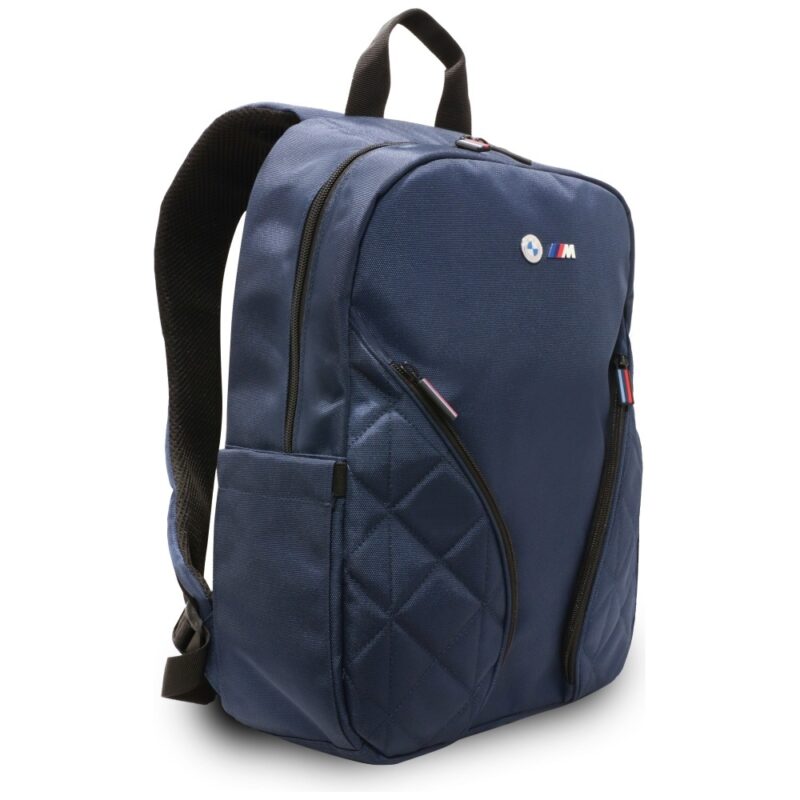 Backpack BMW Nylon Pockets & Metal Logo 16" navy - Image 3