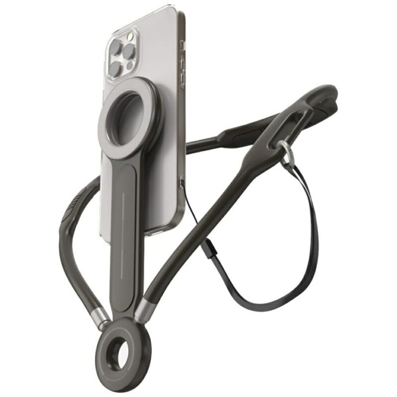 Magnetic neck holder 4smarts POV for smartphones anthracite