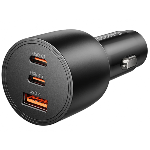 Car Charger Orico PowerLink, 165W, 5A, 1 x USB-A - 2 x USB-C, Black