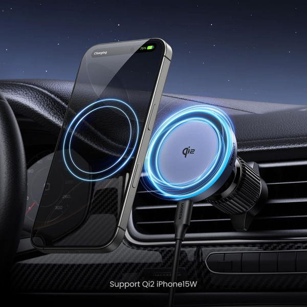 Wireless Car Charger UGREEN W708, 15W, 1.67A, Black - Image 4