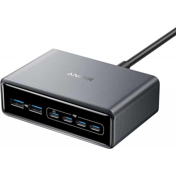 Desktop Charger Anker Prime, 200W, 3A, 2 x USB-A - 4 x USB-C, Black