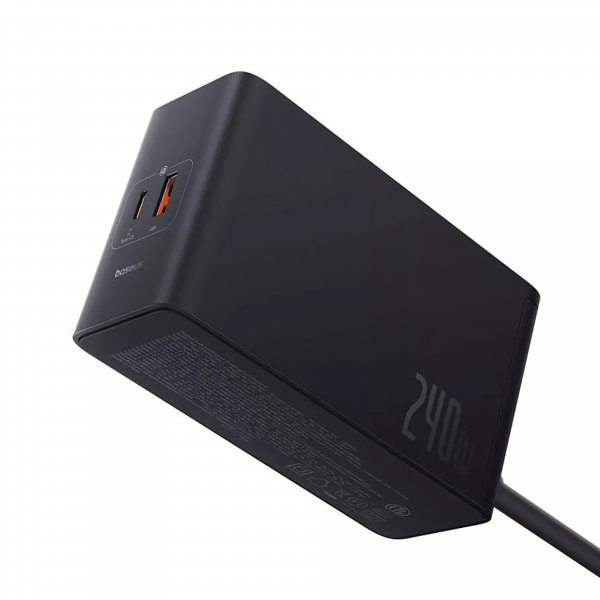 Desktop Charger Baseus 5in1, 240W, 5A, 1 x USB-A - 3 x USB-C - 1 x DC, Black P10163901113-00