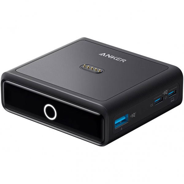 Desktop Charger Anker for PowerBank Prime, 100W, 5A,  1 x Pogo Pin - 1 x USB-C - 2 x USB-A, Black A1902311