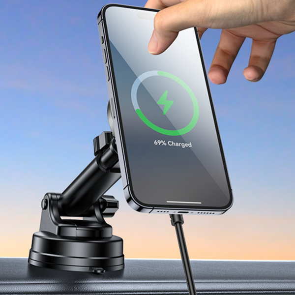 Wireless Car Charger Yesido DS30, 15W, 1.67A, Black - Image 2