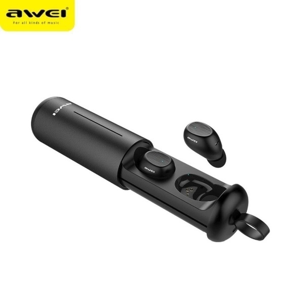 AWEI Bluetooth 5.0 T55 TWS headphones + docking station black