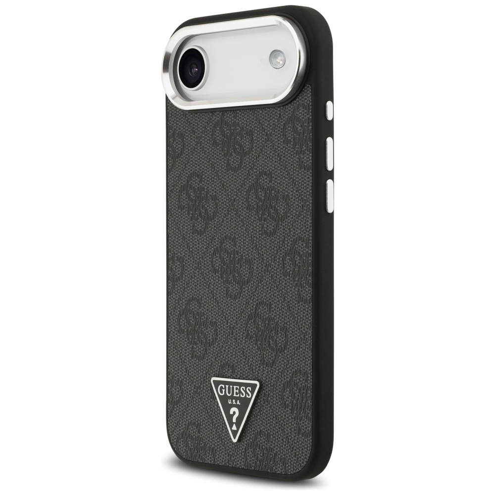 Case Guess 4G Triangle Logo MagSafe for iPhone Air black silver - Image 2