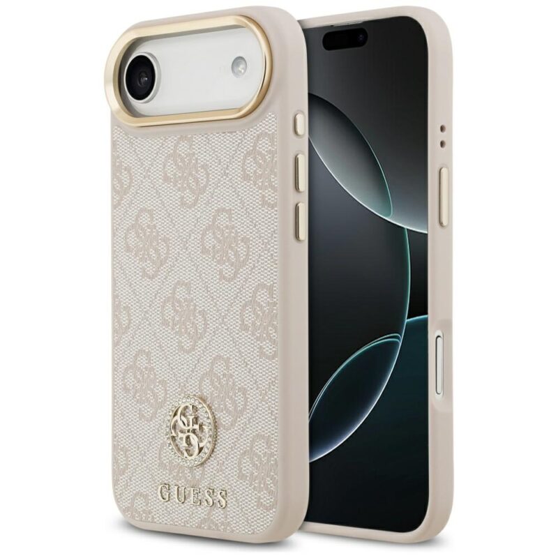 Case Guess 4G Strass Logo MagSafe for iPhone Air pink