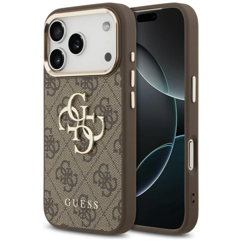 Case Guess 4G Big 4G Classic Logo for iPhone 18 Pro Max / iPhone 17 Pro Max brown gold