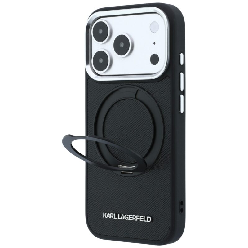 Case Karl Lagerfeld Ring Stand 360 Saffiano Classic Logo MagSafe for iPhone 18 Pro Max / 17 Pro Max - Image 2