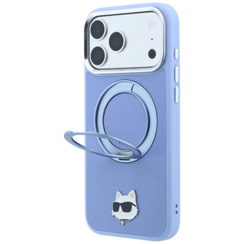 Case Karl Lagerfeld with Ring Stand 360 Choupette Head Pin MagSafe for iPhone 18 Pro / 17 Pro light - Image 2