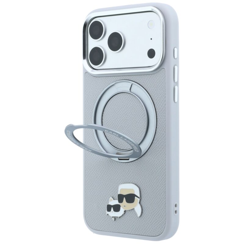 Case Karl Lagerfeld with Ring Stand 360 Karl & Choupette Heads Pin MagSafe for iPhone 18 Pro Max / 1 - Image 2