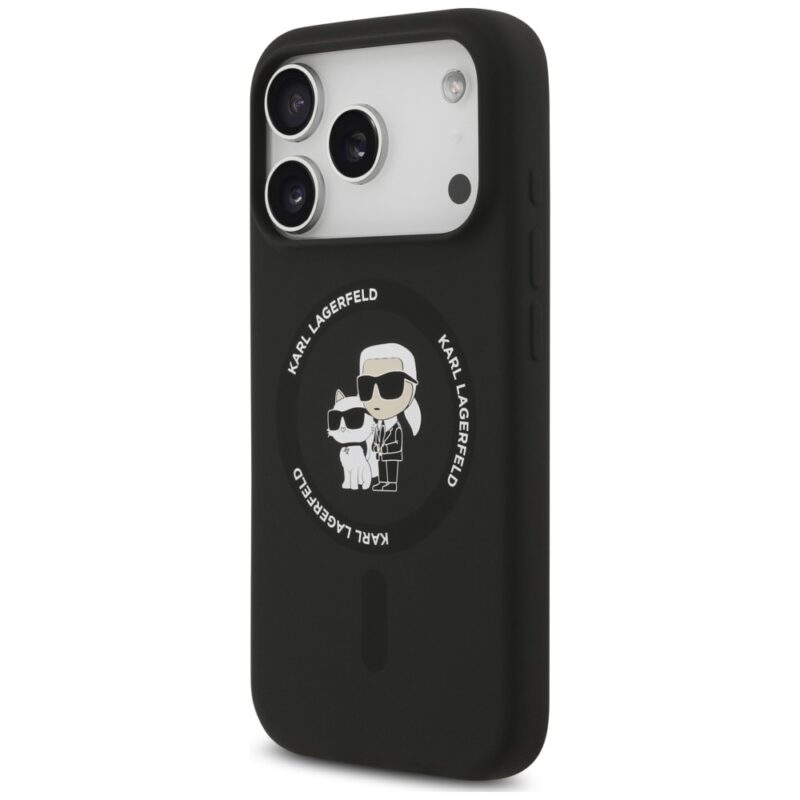 Karl Lagerfeld Silicone Karl&Choupette Ring MagSafe Case for iPhone 18 Pro Max / iPhone 17 Pro Max B - Image 2