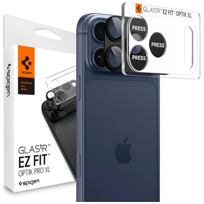 Spigen Glas.Tr Camera EZ FIT Optik Pro XL camera lens protection for Apple iPhone 17 Pro black