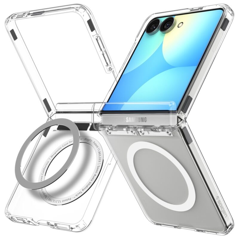 Etui Spigen Ultra Hybrid Pro MagSafe do Samsung Galaxy Z Flip8 przezroczysto biały - Image 2