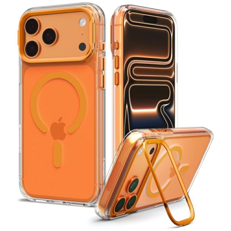SPIGEN ULTRA HYBRID OPTIK S MAGSAFE IPHONE 17 PRO / 18 PRO CLEAR/ORANGE - Image 2