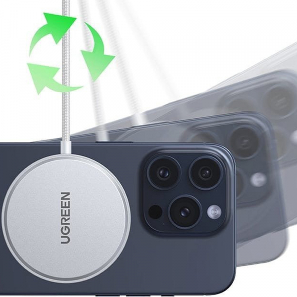 Wireless Charger UGREEN W703, 15W, 1.67A, White - Image 2