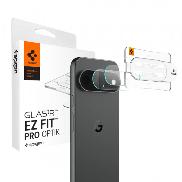 Camera Lens Clear Protector Spigen GlastR EZ FIT Pro for Google Pixel 11 Pro XL, 2-Pack, Transparent AGL11489