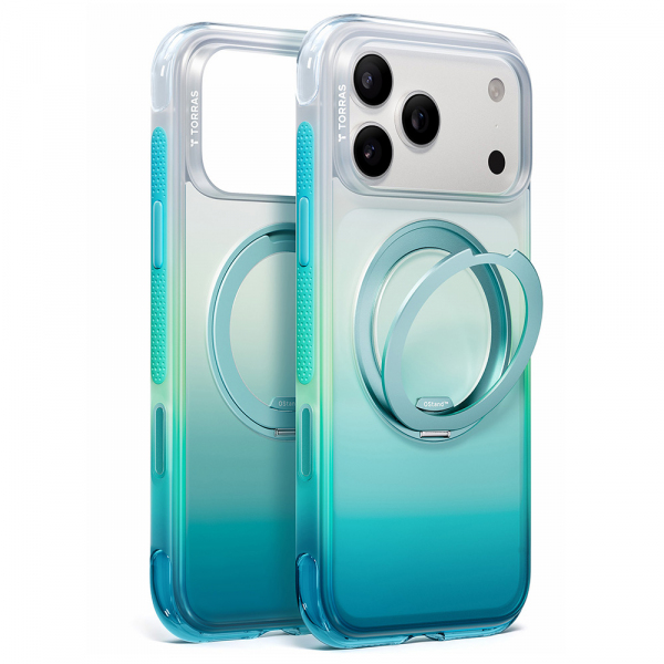 Hard Case Torras Ostand O3 Air Gradient with MagSafe for Apple iPhone 18 Pro Max / 17 Pro Max, Alaska Aurora