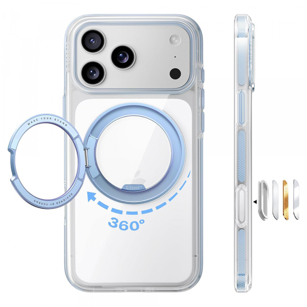 Hard Case Torras Ostand O3 Light with MagSafe for Apple iPhone 18 Pro Max / 17 Pro Max, Blue