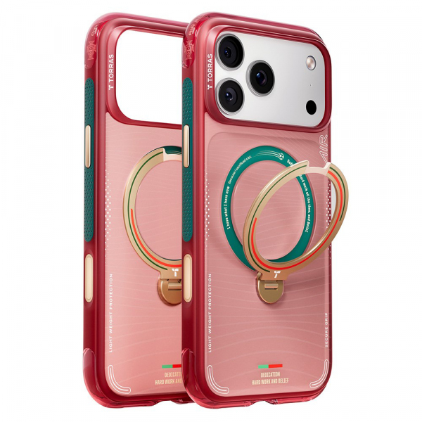 Hard Case Torras Ostand Q3 Air with MagSafe for Apple iPhone 17 Pro, Wave of Passion